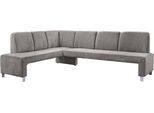 Eckbank EXXPO - SOFA FASHION "Intenso, modern, 263/198 cm (B/T)", cappuccino, B:263cm H:92cm T:198cm, Zusammensetzung: PES 95%, NY 5%, Sitzbänke, Eckbank, hohe Bodenfreiheit, frei im Raum stellbar, hoher Sitzkomfort