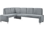 Eckbank EXXPO - SOFA FASHION "Intenso, viele Bezugsstoffe Cord, Struktur 243/158 cm (B/T)", dunkelgrau, B:243cm H:92cm T:158cm, Zusammensetzung: PES 95%, NY 5%, Sitzbänke, Eckbank, hohe Bodenfreiheit, frei im Raum stellbar, hoher Sitzkomfort