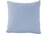 Kissenbezug PRIMERA "Primera Mako-Feinjersey Kissenbezug im Doppelpack", blau (blau sky), B:40cm L:40cm, Feinjersey, Obermaterial: 100% Baumwolle, Kissenbezüge, Kissenbezug, In vielen Uni-Tönen