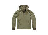 Anorak BRANDIT "Brandit Herren Pull Over Windbreaker", Herren, Gr. M, grün (olive), 100% Polyamid, unifarben, normal, ohne Ausschnitt, Jacken