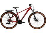 Mountainbike KROSS "Hardtail 27,5" Hexagon X200 rot 21 Gänge mit Beleuchtung 2026" Gr. 43, rot, schwarz, Fahrräder, Herren, 43cm, 27,5+ Zoll (69,85cm) hinten: 27,5+ Zoll (69,85cm), Rahmen aus Aluminium Performance