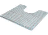 Badematte KLEINE WOLKE "Chelsea, Badvorleger, Badezimmer Teppich", grün (opal), H:20mm, Polyester, Badematten, Badematte, Badteppich, modernes Design, gestreift