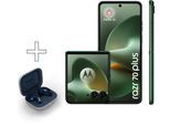 MOTOROLA Smartphone "razr 70 plus", Energieeffizienz: A, pantone mountain view, 512 GB, Mobiltelefone, Smartphone