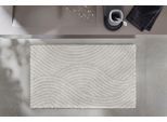 Badematte KLEINE WOLKE "Calma, Badvorleger, Badezimmer Teppich", grau (nebel), H:30mm, Polyacryl, Badematten, Badematte, Badteppich, Wellen Design