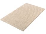 Badematte KLEINE WOLKE "Yara, Badvorleger, Badezimmer Teppich", beige (natur), H:5mm, Baumwolle, Badematten, Badematte, Badteppich, Uni Farben, gestreift, waschbar
