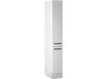 Vorratsschrank BASIC BY BALCULINA "Denver, Küchenschrank BxHxT 30 x 211 x 57", weiß, weiß, lanzelot eiche, B:30cm H:211cm T:57cm, Holzwerkstoff, Schränke, Vorratsschrank, Breite 30cm, in grau matt/lancelot eiche