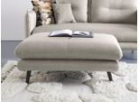 Polsterhocker HOME AFFAIRE "Lazio", grau (taupe), H:47cm T:77cm, Hocker, Polsterhocker