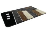 Badematte KINZLER "Gembloux, Badvorleger, Badezimmer Teppich" Gr. 5, schwarz (anthrazit, braun), H:20mm, Polyester, Badematten, Badematte, Badteppich, modernes Design, als rechteckig & rund erhältlich