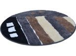 Badematte KINZLER "Gembloux, Badvorleger, Badezimmer Teppich" Gr. 7, schwarz (anthrazit, braun), H:20mm, Polyester, Badematten, Badematte, Badteppich, modernes Design, als rechteckig & rund erhältlich