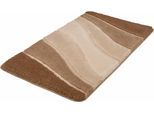 Badematte KLEINE WOLKE "Ocean, Badvorleger, Badezimmer Teppich" Gr. 14, grau (taupe), H:23mm, Kunstfaser, Badematten, Badematte, Badteppich, Wellen Design, mit Farbverlauf, Hoch-Tief Effekt, waschbar