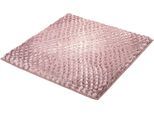 Badematte KLEINE WOLKE "Cory, Badvorleger, Badezimmer Teppich" Gr. 1, rosa (dunkelrosé), H:24mm, Polyester, Badematten, Badematte, Badteppich, modischer Farbverlauf, Hoch-Tief Effekt, waschbar