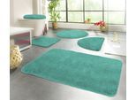 Badematte KINZLER "Chaozhou, Badvorleger, Badezimmer Teppich" Gr. 10, grün (smaragdgrün), H:20mm, Polyester, Badematten, Badematte, Badteppich, Uni Farben, weich, als rechteckig, rund & Set erhältlich