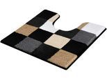 Badematte KLEINE WOLKE "Caro, Badvorleger, Badezimmer Teppich", schwarz, H:25mm, Kunstfaser, Badematten, Badematte, Badteppich, modernes Karo-Muster, Pastell-Farben, waschbar