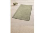 Badematte KLEINE WOLKE "Net, Badvorleger, Badezimmer Teppich", grün (schilf), H:17mm, Baumwolle, Badematten, Badematte, Badteppich, Uni Farben, rutschhhemmend