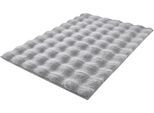 Badematte KLEINE WOLKE "Cloud, Badvorleger, Badezimmer Teppich", grau (silbergrau), H:28mm, Polyester, Badematten, Badematte, Badteppich, Uni Farben, Hoch-Tief Effekt, besonders weich