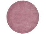Hochflor-Teppich TOM TAILOR HOME "Shaggy Teppich Cozy", rosa, H:25mm Ø:190cm, Polyester, Teppiche, Uni Farben, auch in Pastell Farben, weich & kuschelig