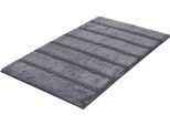Badematte KLEINE WOLKE "Monrovia, Badvorleger, Badezimmer Teppich", grau (schiefer), H:23mm, Kunstfaser, Badematten, Badematte, Badteppich, Uni Farben, gestreift, aus Mikrofaser, waschbar