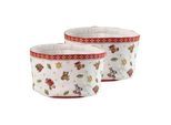 Brotkorb VILLEROY & BOCH "Brotkorb Toy's Delight Gobelin ø 24 cm 2er Set bunt", bunt, L:24cm, Lebensmittelaufbewahrungsbehälter, Brotkorb