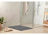 Badematte LUXOR LIVING "Atlanta, 50x80 cm, Badvorleger, Badezimmer Teppich", grau (anthrazit), H:10mm, Baumwolle, Badematten, Badematte, Badteppich, Duschvorleger, Uni Farben, saugstark