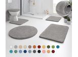 Badematte KLEINE WOLKE "RELAX, Badvorleger, Badezimmer Teppich", grau, H:30mm, Polyacryl, Badematten, Badematte, Badteppich, meliert, rechteckig, rund & als Set erhältlich