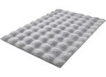 Badematte KLEINE WOLKE "Cloud, Badvorleger, Badezimmer Teppich", grau (silbergrau), H:28mm, Polyester, Badematten, Badematte, Badteppich, Uni Farben, Hoch-Tief Effekt, besonders weich