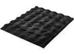 Badematte KLEINE WOLKE "Cloud, Badvorleger, Badezimmer Teppich", schwarz, H:28mm, Polyester, Badematten, Badematte, Badteppich, Uni Farben, Hoch-Tief Effekt, besonders weich