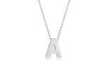 Kette mit Anhänger ELLI "Buchstabe A Initialen 925 Sterling Silber", silber, Halsketten, Damen, 45, ohne Stein, Silber 925 (Sterlingsilber), L: 45