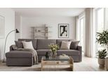 Schlafsofa HOME AFFAIRE "GOLDPOINT Ecksofa 264 cm, Liegefläche (140/200cm), L-Form", braun, B:264cm H:85cm T:157cm, Bezug: 100% Polyester, Sofas, Schlafsofa, Bettfunktion, Bonell-Federkernmatratze und Dauerschläfer-Funktion