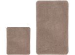 Badematte KLEINE WOLKE "RELAX, Badvorleger, Badezimmer Teppich", taupe, H:30mm, Polyacryl, Badematten, Badematte, Badteppich, meliert, rechteckig, rund & als Set erhältlich