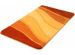 Badematte KLEINE WOLKE "Ocean, Badvorleger, Badezimmer Teppich" Gr. 2, gelb (safran), H:23mm, Kunstfaser, Badematten, Badematte, Badteppich, Wellen Design, mit Farbverlauf, Hoch-Tief Effekt, waschbar