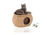 Rohrschneider ® Katzenhöhle Wasserhyazinthe oval und Gratis-Beigabe