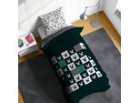Kinderbettwäsche MINECRAFT "Minecraft Creeper", schwarz, B/L: 135cm x 200cm, 1 Stk., 1 Stk., Linon, B/L: 80cm x 80cm, 2, Linon, Obermaterial: 100% Baumwolle, Bettwäsche, Kinderbettwäsche, 100% Baumwolle