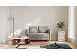 BRUNO Schlafsofa 120cm in Taupe Grau-Beige | Pillow | stabiles Massivholz & Boxspringkomfort