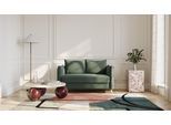 BRUNO Schlafsofa 120cm in Grün | Pillow | stabiles Massivholz & Boxspringkomfort