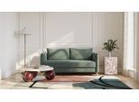 BRUNO Schlafsofa 160cm in Forest Green Grün | Pillow | stabiles Massivholz & Boxspringkomfort