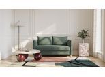 BRUNO Schlafsofa 140cm in Forest Green Grün | Pillow | stabiles Massivholz & Boxspringkomfort
