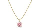 Kette mit Anhänger AMOR, gelbgoldfarben, rosa, Halsketten, Damen, Silber 925 (Sterlingsilber), L: 45 B: 1,2mm, mit Zirkonia (synth.), B:1,2mm