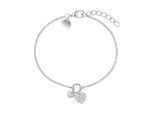 Silberarmband TOM TAILOR "Herzen", silber (silberfarben, weiß, weiß), Armbänder, Mädchen, 16cm, Silber 925 (Sterlingsilber), Silberarmband, mit Zirkonia (synth.)