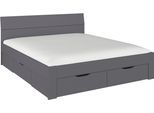 Bett RAUCH "Einzelbett Doppelbett Stauraum FLEXX Breiten 90/140/180 cm", grau (graumetallic), B:185cm H:90cm L:209cm, Betten, Bett, Einzelbett Doppelbett Stauraum FLEXX Breiten 90/140/180 cm