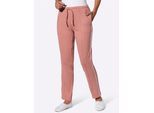 Jerseyhose CLASSIC BASICS, Damen, Gr. 24, Kurzgrößen, rot (rosenholz), 100% Baumwolle, unifarben, Hosen Jerseyhose