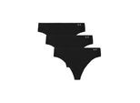 String UNDER ARMOUR "String UA PURE STRETCH NO SHOW THONG -SOLID 3PK 3er Pack", Damen, Gr. L, schwarz, Obermaterial: 76% Polyamid PA. 24% Elasthan EL., Unterhosen String