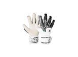 Torwarthandschuhe REUSCH "Attrakt SpeedBump", Damen, Gr. 10.5, bunt (silberfarben, weiß), 61% Elastodien, 28% Polyester, 6% Lederimitat, 5% Polyamid, mehrfarbig, Handschuhe, mit Evolution Negative Cut
