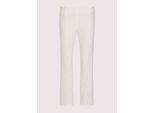 Stoffhose MADELEINE "Spitzenhose Edle Hose in 7/8-Länge, Bootcut-Form", Damen, Gr. 21, N + K Gr, weiß (wollweiß), Obermaterial: 65% Baumwolle CO. 35% Polyamid PA., Modern, Hosen Stoffhose, Wertvolle Spitze