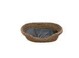 Möbelix , Grau, Naturfarben , Naturmaterialien , Uni , Füllung: Vlies , oval , 40x14x53 cm , pflegeleicht, Bezug abnehmbar und waschbar, dekorativ , Tierbedarf, Hundebetten, Hundesofas