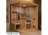 Sanotechnik , Naturfarben , Holz , Hemlocktanne , 150x195x150 cm , Wellness, Infrarotkabinen