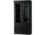 Livetastic , Schwarz , Holz, Glas , Kiefer , massiv , 5 Fächer , 110x215x44 cm ,