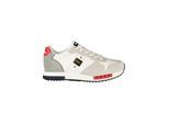 Blauer Witte Polyurethaan Heren Sneaker