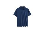 Poloshirt indigoblau aus T-Shirt-Stoff mit regulärer Passform und Rigby Go Stickerei