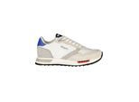 Blauer Witte Polyester Heren Sneaker