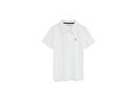 Poloshirt weiß aus T-Shirt-Stoff mit Rigby Go Stickerei